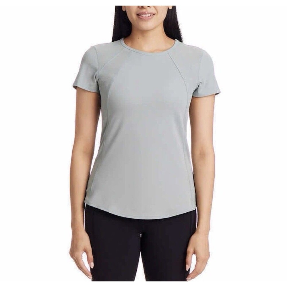 Spyder Active Women's Short Sleeve T-Shirt Green Grey Size XS Athleisure Gym
